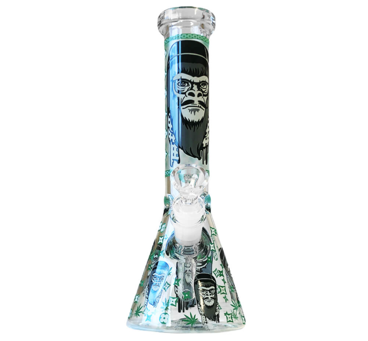 Glow Glass Bong - GORILLA Green (25cm)