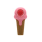 Pipe en silicone Scary Ice Cream 10cm - Dos - Design glace fondante, incassable et facile à nettoyer, idéale pour un usage quotidien.