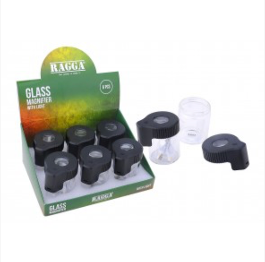 Ragga Glass Storage Container - Zoom + USB Light