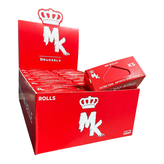 Rouleaux Artistiques MK Rouge – boîte de face Magic King Édition Ultra Fin Chanvre
