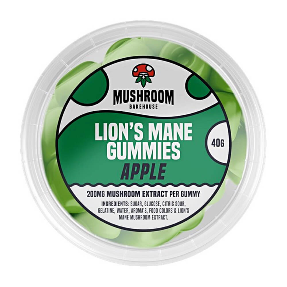 Gummies Champignon Lion's Mane (200mg) - Pomme Verte (40g)