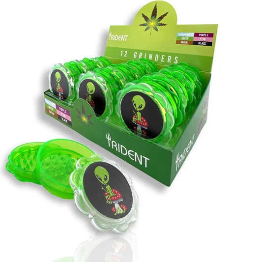 Grinder Plastique 60mm - Alien Vert (3pièces)