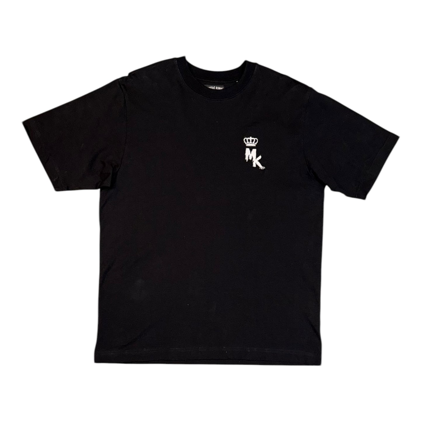 T shirt Magic King Eagle noir oversize MK brodé blanc et aigle dos racines