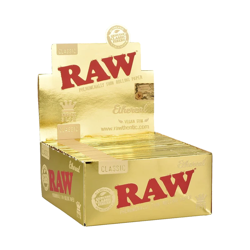 RAW ETHEREAL "Feuilles à Rouler" - KS Slim (Gold)