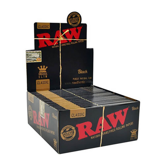 RAW BLACK "Feuilles à Rouler" - KS Slim "Ultra-Fines"