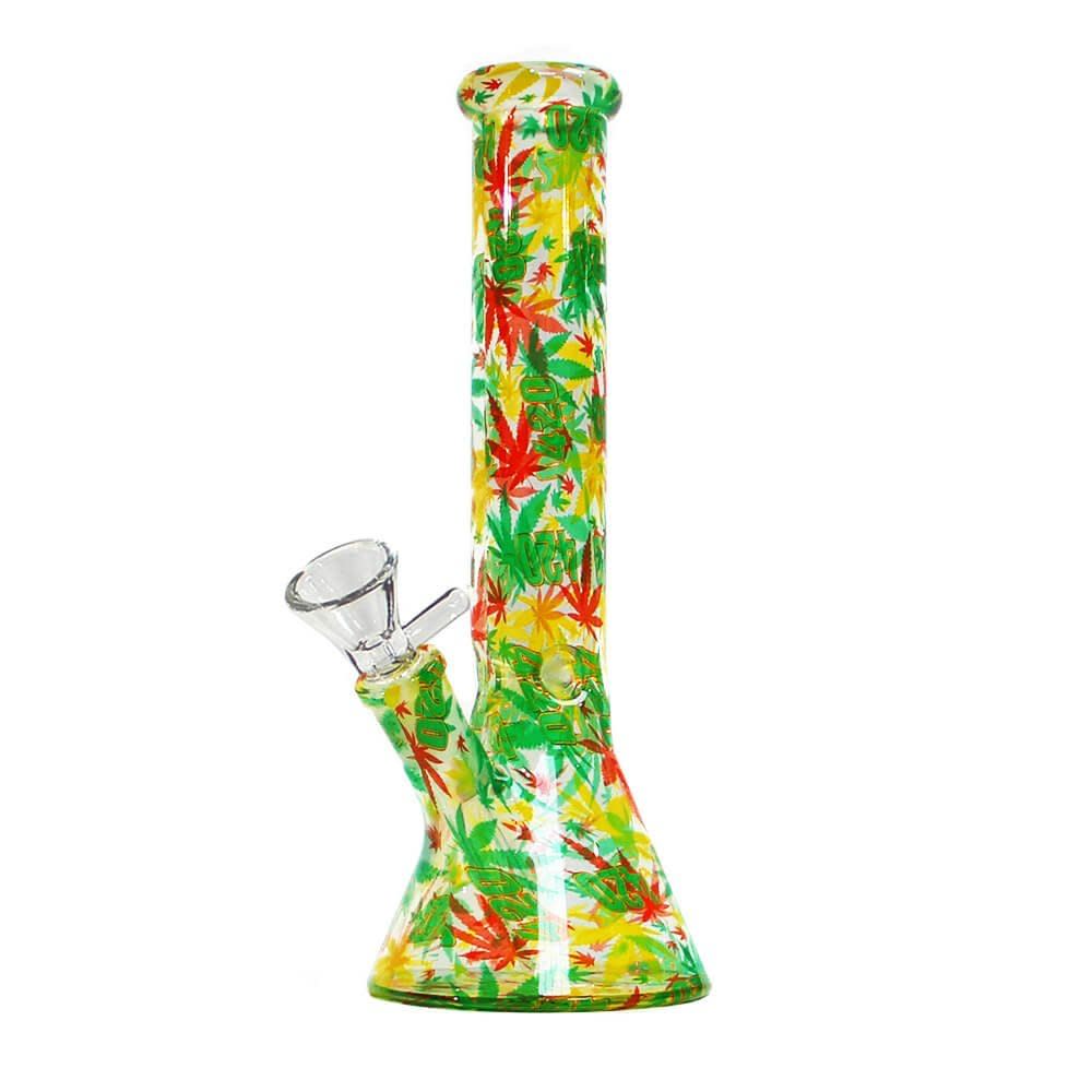 Bong - Rasta Feuilles Canna (26cm)