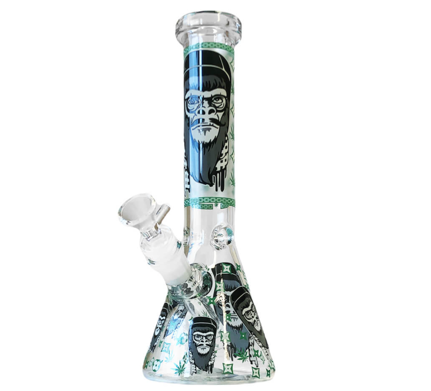 Bong Verre Glow - GORILLA Vert (25cm)