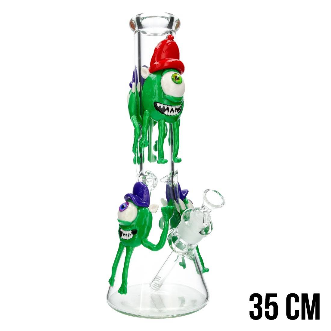 Glass Bong - Ice Bob Alien Green (35cm)