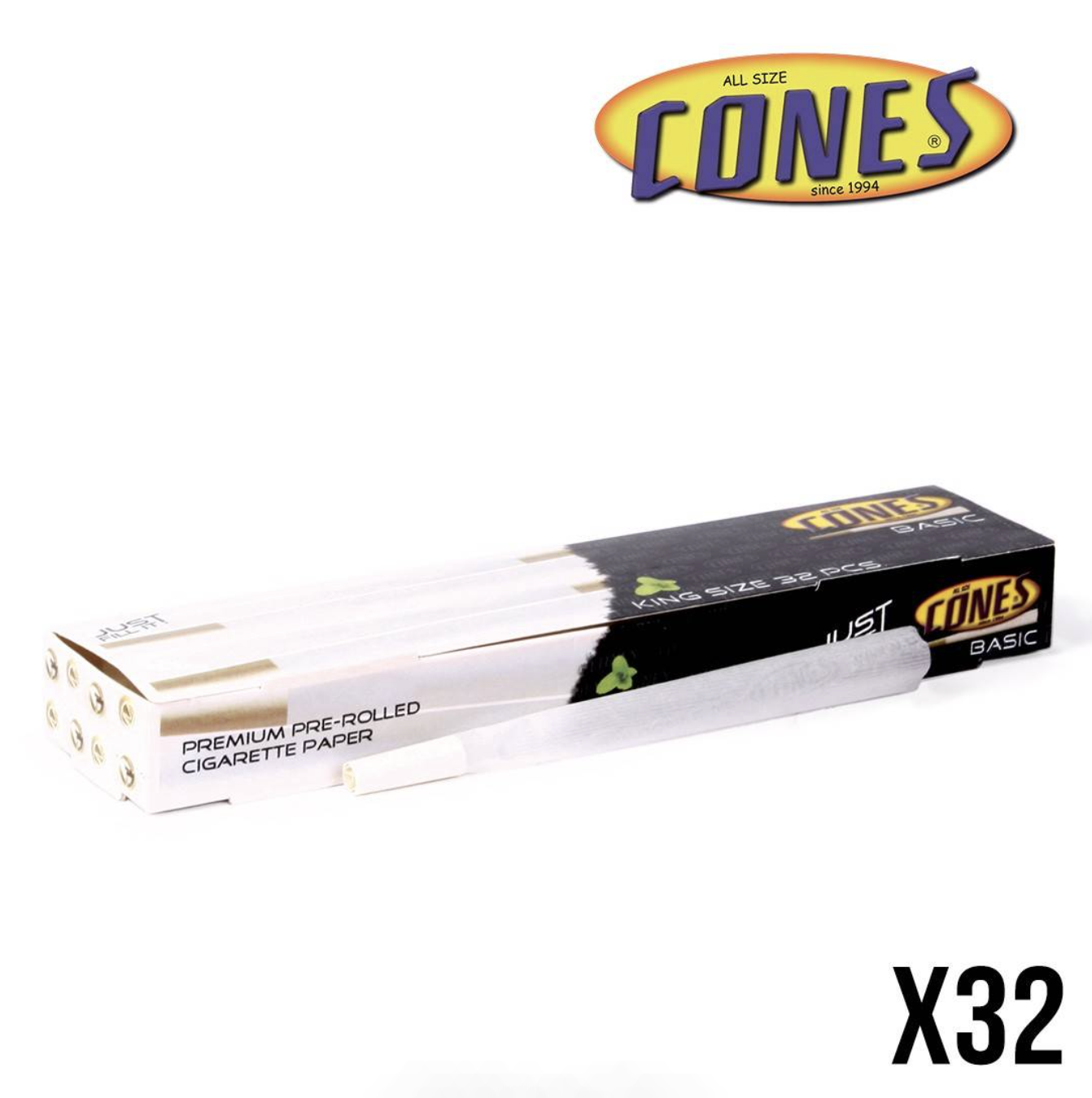 Cônes Pre-Roulés "CONES" 11cm (32 pcs)