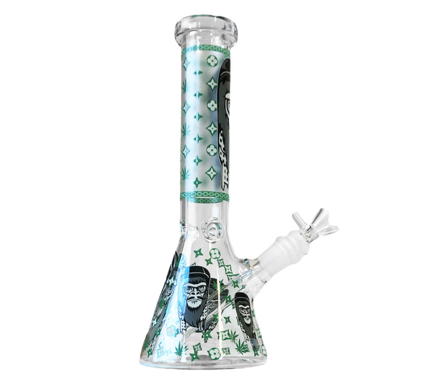 Glow Glass Bong - GORILLA Green (25cm)